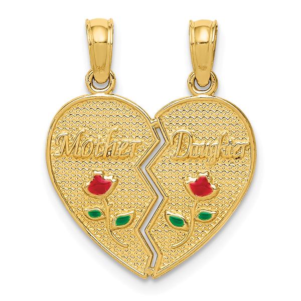 Gold Classics(tm) 14kt. MOTHER DAUGHTER Break Apart Pendant
