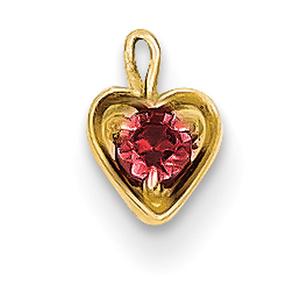 Gemstone Classics(tm) 14kt. Synthetic July Birthstone Charm