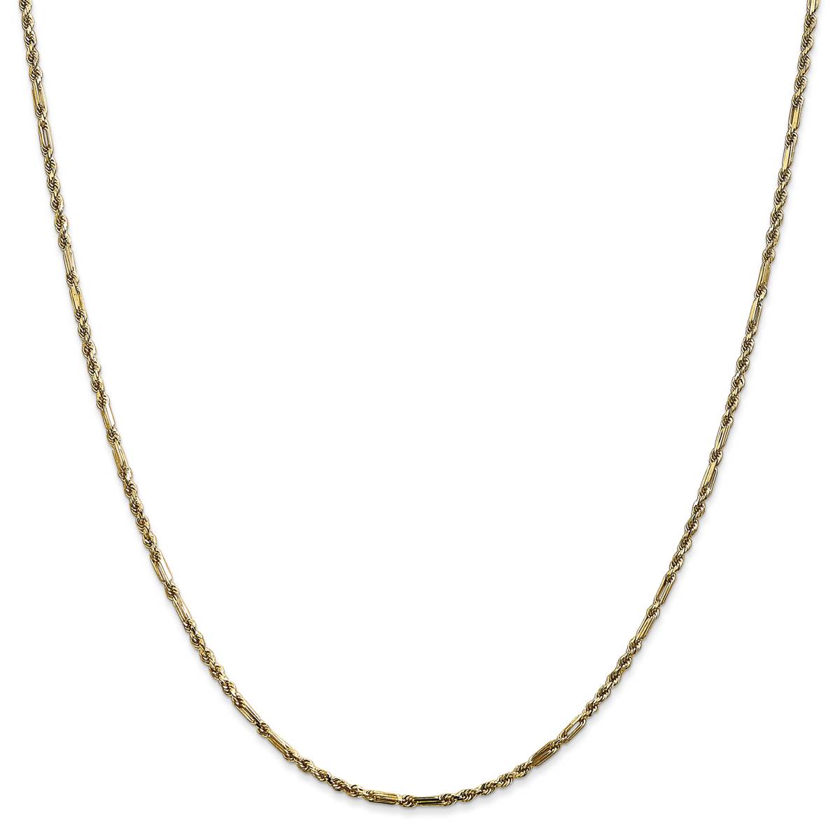 Unisex Gold Classics(tm)1.8mm.14kt. Diamond Cut Milano Rope Necklace