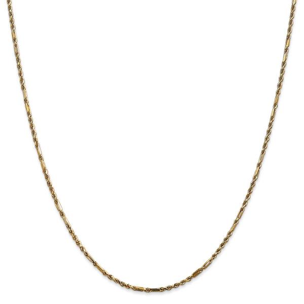 Unisex Gold Classics(tm)1.8mm.14kt. Diamond Cut Milano Rope Necklace