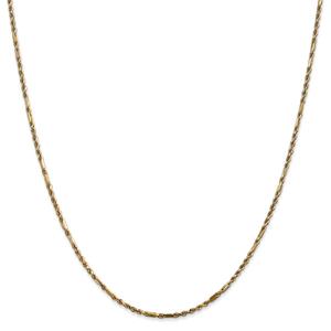 Unisex Gold Classics(tm)1.8mm.14kt. Diamond Cut Milano Rope Necklace