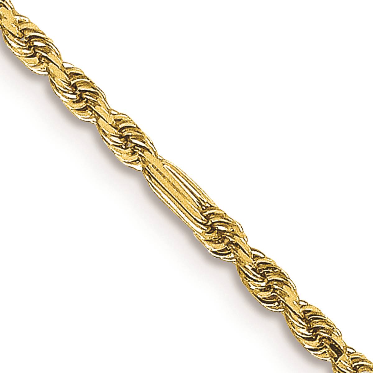 Unisex Gold Classics(tm)1.8mm.14kt. Diamond Cut Milano Rope Necklace