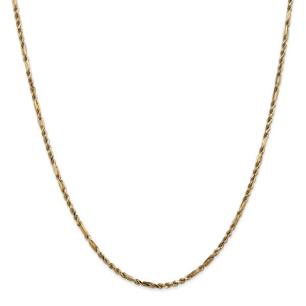 Gold Classics(tm) 2.25mm. Diamond Cut Milano Rope Necklace