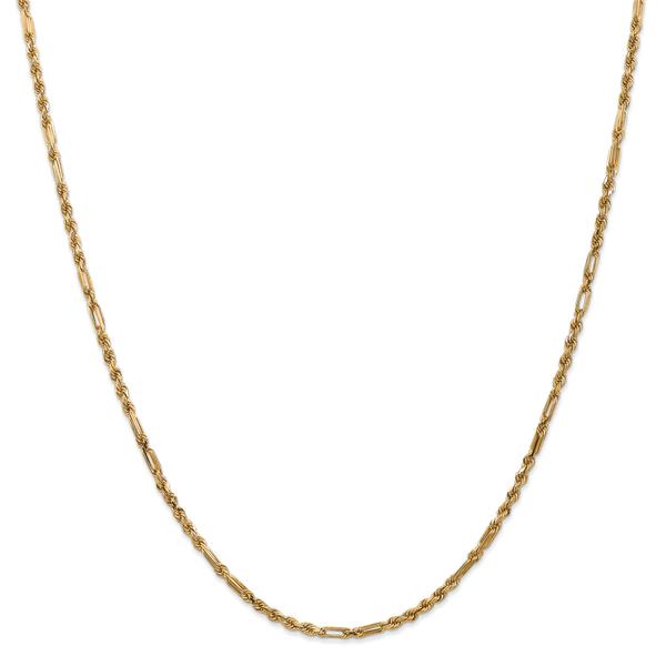 Gold Classics(tm) 2.5mm. 14kt. Diamond Cut Milano Rope Necklace