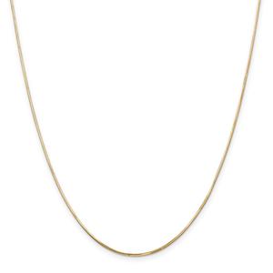 Unisex Gold Classics(tm) 1.20mm. 14kt. Gold Octagonal Snake Necklace