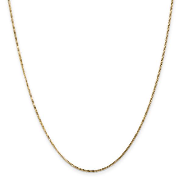 Unisex Gold Classics(tm) 1.3mm. 14kt. Gold Curb Chain Necklace