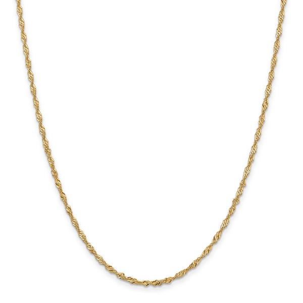 Gold Classics(tm) 2mm. 14kt. Gold Singapore Chain Necklace