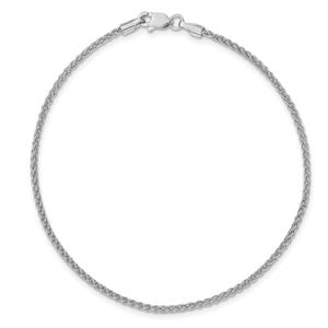 Unisex Gold Classics(tm)1.65mm.14kt. White Gold Spiga 14in. Necklace alternate view