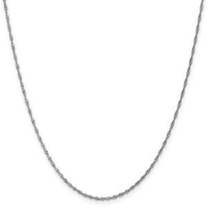 Unisex Gold Classics(tm) 1.4mm. 14kt. White Singapore 14in. Necklace alternate view