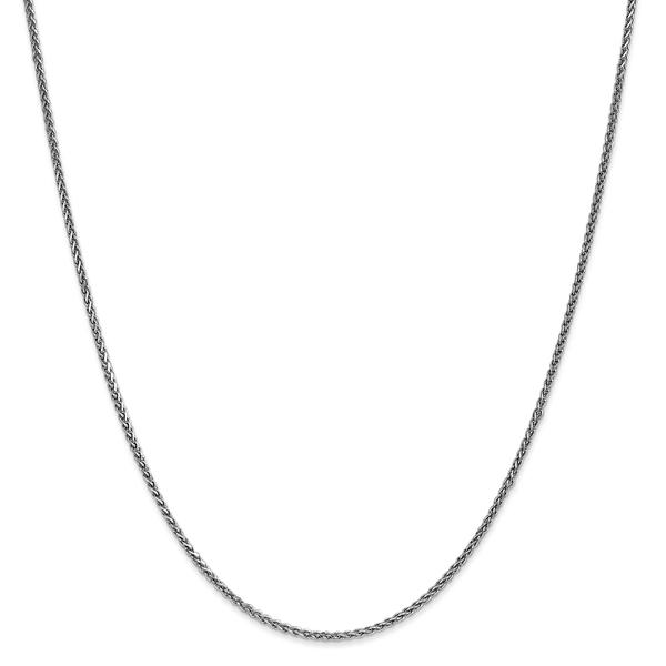 Unisex Gold Classics(tm)1.4mm. 14kt. White Gold Spiga 14in. Necklace