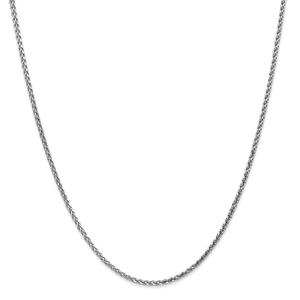 Unisex Gold Classics(tm) 1.8mm.14kt. White Gold Spiga 14in. Necklace