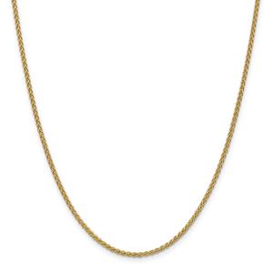 Unisex Gold Classics(tm)2.00mm.14kt. Gold Spiga Chain 14in. Necklace
