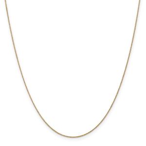 Unisex Gold Classics(tm) .75mm. Solid Polished Cable 14in. Necklace