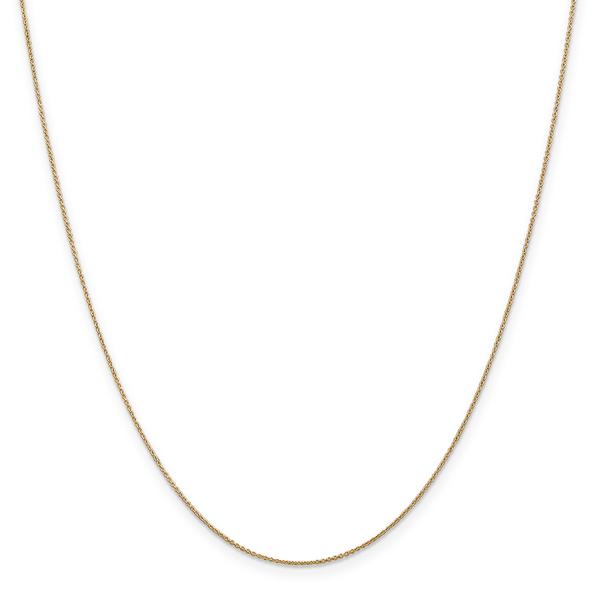Unisex Gold Classics(tm) .75mm. Solid Polished Cable Chain Necklace