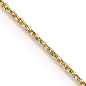 Unisex Gold Classics(tm) .6mm. Solid Diamond Cut 14in. Necklace