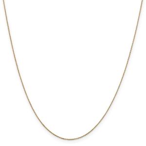 Unisex Gold Classics(tm) .6mm. Solid Diamond Cut 14in. Necklace alternate view
