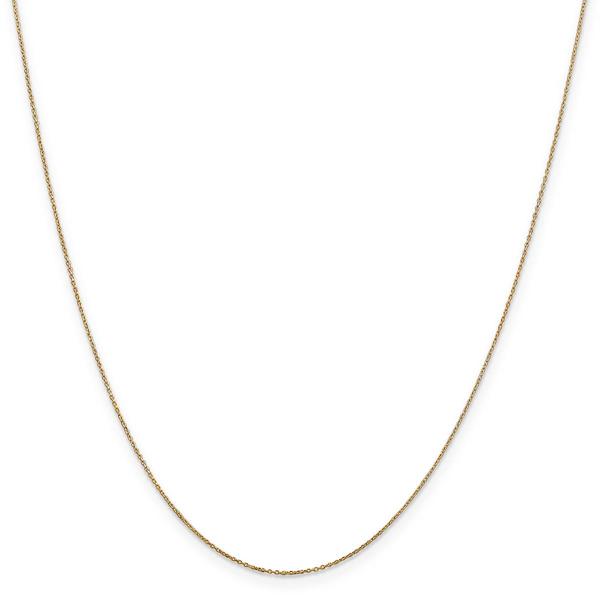 Unisex Gold Classics(tm) .6mm. Solid Diamond Cut 14in. Necklace alternate view