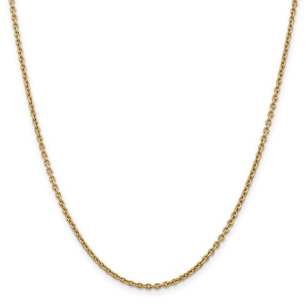 Gold Classics(tm) 2.2mm. Solid Polished Cable Chain Necklace