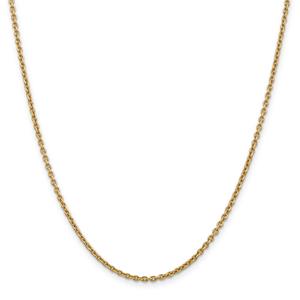 Gold Classics(tm) 2.2mm. Solid Polished Cable Chain Necklace