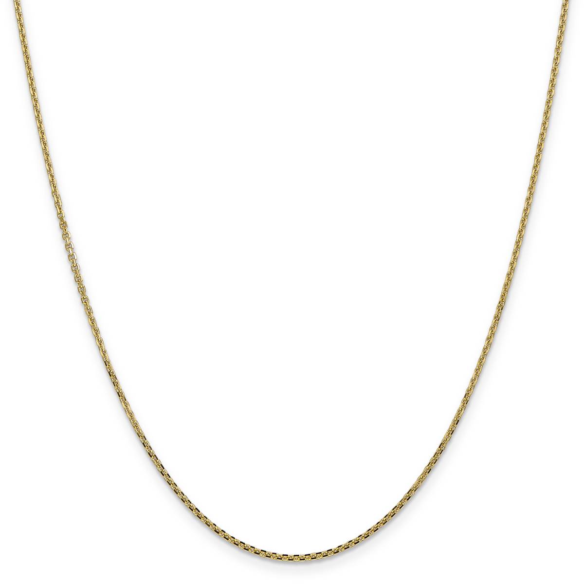 Unisex Gold Classics(tm) 1.45mm. Solid Diamond Cut 14in. Necklace