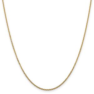 Unisex Gold Classics(tm) 1.45mm. Solid Diamond Cut 14in. Necklace alternate view