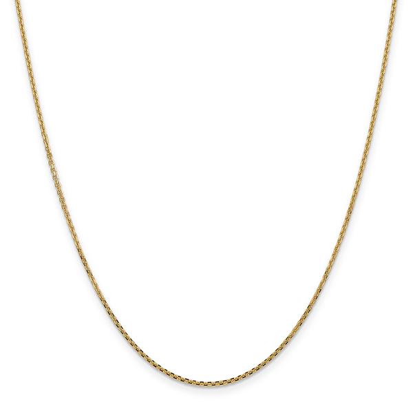 Unisex Gold Classics(tm) 1.45mm. Solid Diamond Cut Cable Necklace