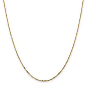 Unisex Gold Classics(tm) 1.45mm. Solid Diamond Cut Cable Necklace
