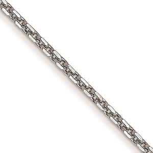 Unisex Gold Classics(tm) .95mm. White Gold Diamond 14in. Necklace