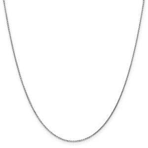 Unisex Gold Classics(tm) .95mm. White Gold Diamond 14in. Necklace alternate view