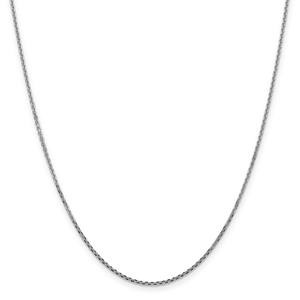 Unisex Gold Classics(tm) 1.45mm. White Gold Diamond Cut Necklace