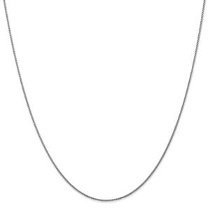 Unisex Gold Classics(tm) 1mm. White Diamond Cut Spiga 14in. Necklace