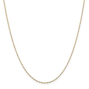 Unisex Gold Classics(tm) 1mm. 14kt. Singapore Chain 14in. Necklace