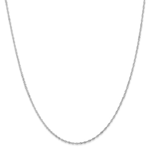 Gold Classics(tm) 1.1mm. 14kt. White Gold Singapore Necklace