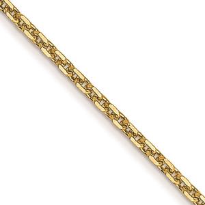 Unisex Gold Classics(tm).95mm.14kt. Diamond Cut Cable 14in. Necklace