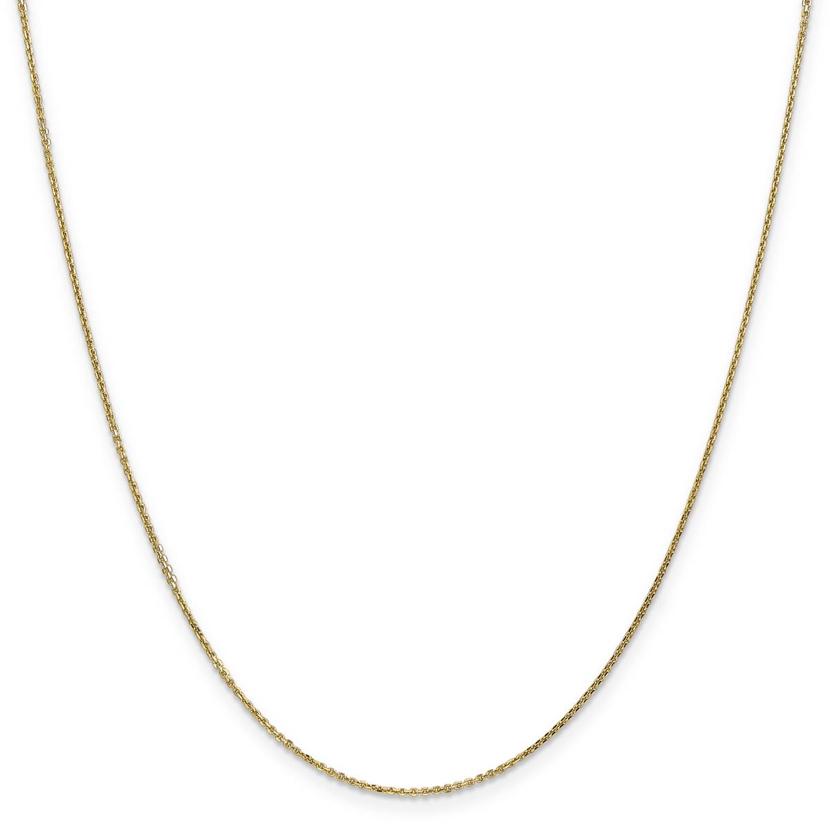Unisex Gold Classics(tm).95mm.14kt. Diamond Cut Cable 14in. Necklace
