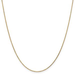 Unisex Gold Classics(tm).95mm.14kt. Diamond Cut Cable 14in. Necklace alternate view