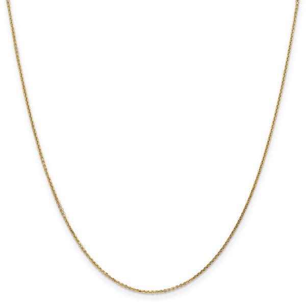 Unisex Gold Classics(tm).95mm.14kt. Diamond Cut Cable 14in. Necklace alternate view