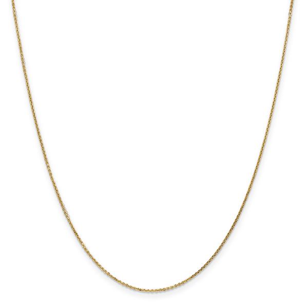 Unisex Gold Classics(tm) .95mm. 14kt. Diamond Cut Cable Necklace