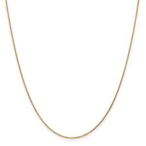 Unisex Gold Classics(tm) .95mm. 14kt. Diamond Cut Cable Necklace