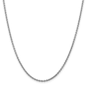 Gold Classics(tm) 2.20mm. 14kt. White Gold Cable Chain Necklace