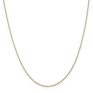 Unisex Gold Classics(tm) .9mm. 14kt. Gold Cable Chain Necklace