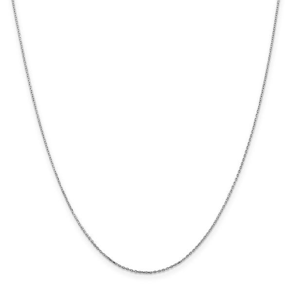 Unisex Gold Classics(tm) .8mm. White Diamond Cut Necklace