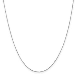 Unisex Gold Classics(tm) .8mm. White Diamond Cut Necklace