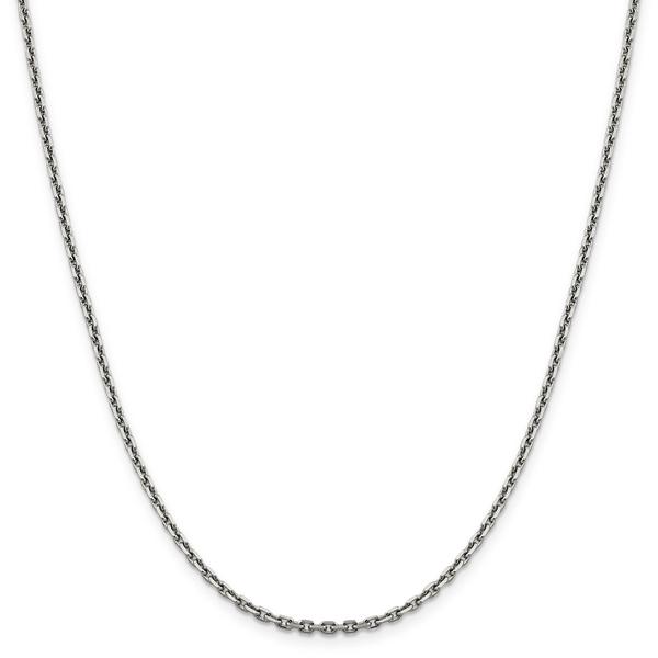 Gold Classics(tm) 2.5mm. White Gold Diamond Cut Necklace