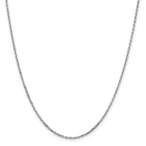 Gold Classics(tm) 1.8mm. White Gold Diamond Cut Necklace