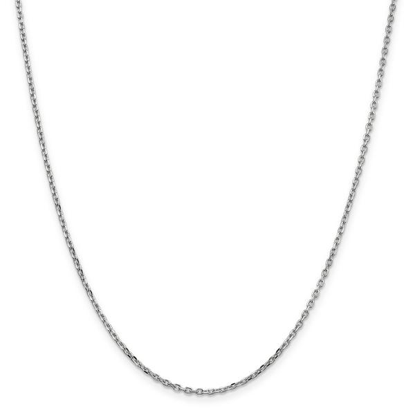 Gold Classics(tm) 1.8mm. White Gold Diamond Cut Necklace