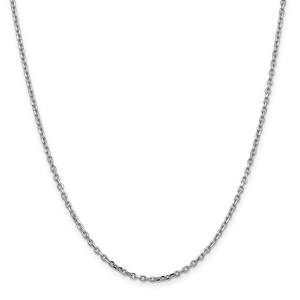 Gold Classics(tm) 2.2mm. White Gold Diamond Cut Necklace