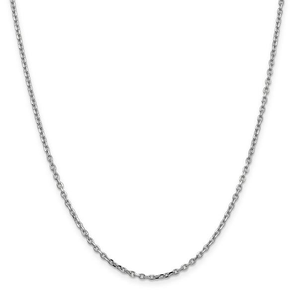 Gold Classics(tm) 2.2mm. White Gold Diamond Cut Necklace