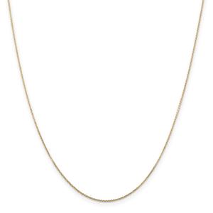 Gold Classics(tm) .80mm. 14kt. Diamond Cut Cable Chain Necklace