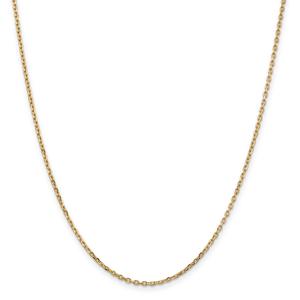 Gold Classics(tm) 1.8mm. 14kt. Diamond Cut Cable Chain Necklace
